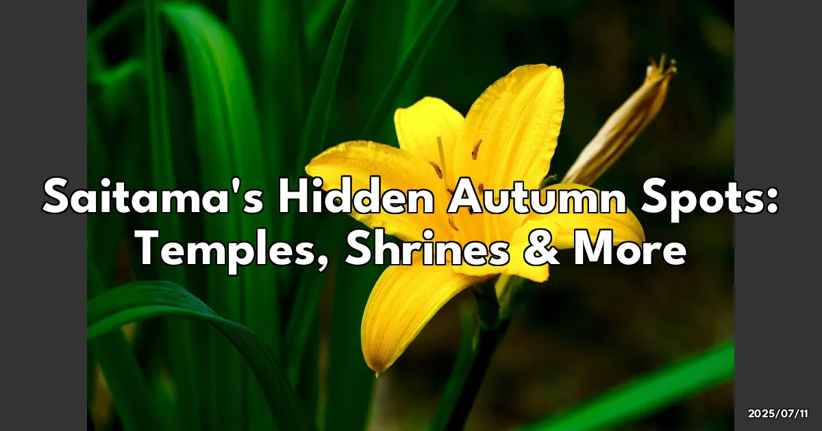EyeCatchTitle: Discovering Saitama's Hidden Fall Foliage Gems: Temples, Shrines, and More!