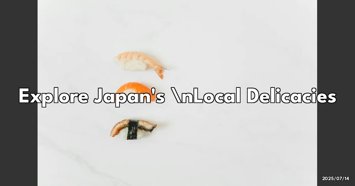 EyeCatchTitle: A Journey Through Japan's Irresistible Local Delicacies: My Personal Picks!