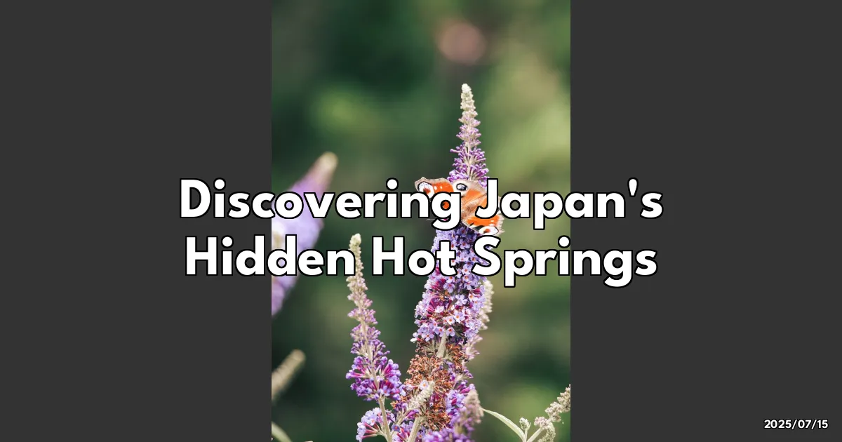 EyeCatchTitle: Taking a Dip in Japan's Secret Hot Spring Havens
