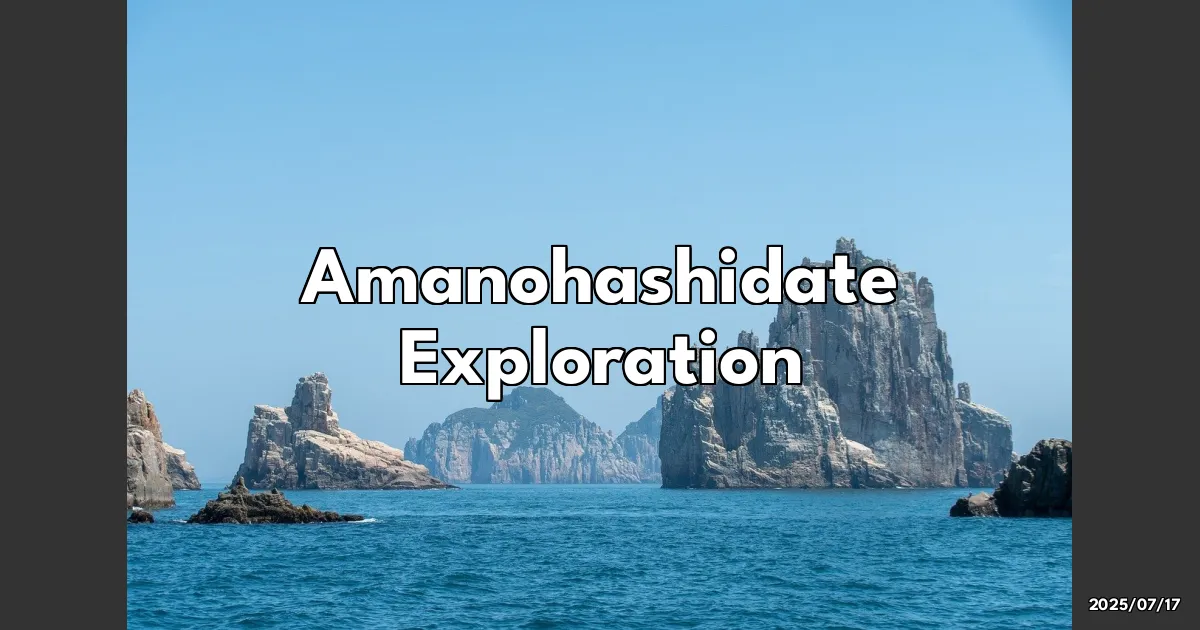 EyeCatchTitle: Discovering Amanohashidate: A Mesmerizing Japanese Wonder and Tantalizing Local Eats!