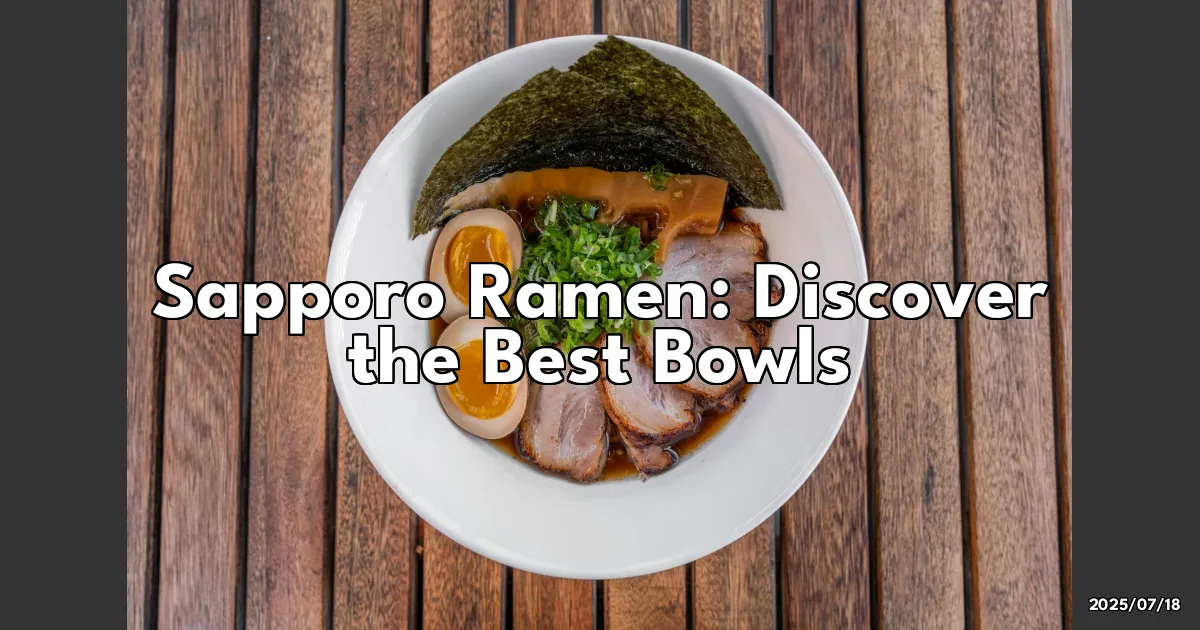 EyeCatchTitle: Sapporo Ramen: My Delicious Adventure Through the City’s Noodle Heaven