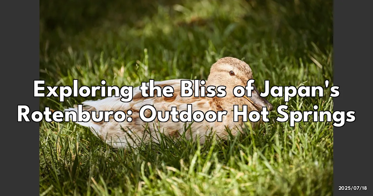 EyeCatchTitle: A Wild Dip into Japan's Rotenburo: Where Nature Meets Relaxation