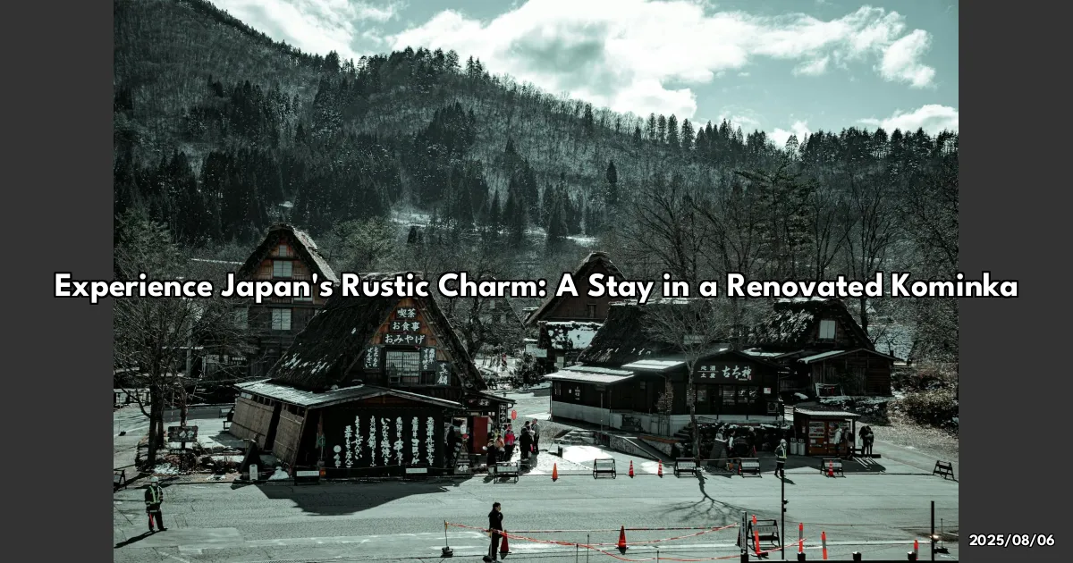 EyeCatchTitle: Unwind in Japan's Countryside: My Charming Stay in a Renovated Kominka
