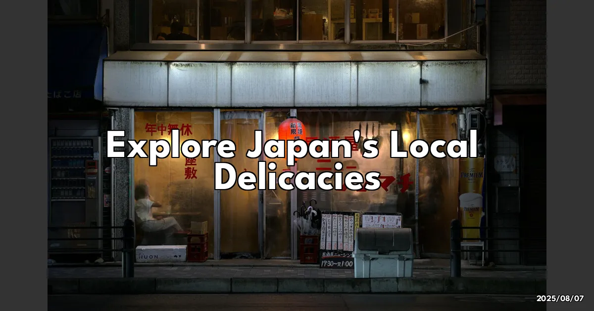 EyeCatchTitle: Let's Feast on Japan's Local Delicacies: A Culinary Adventure Across 47 Prefectures!