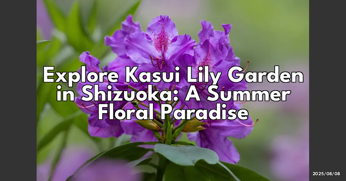 EyeCatchTitle: Discover the Enchanting Lilies at Kasui Lily Garden in Shizuoka – A Summer Floral Paradise!