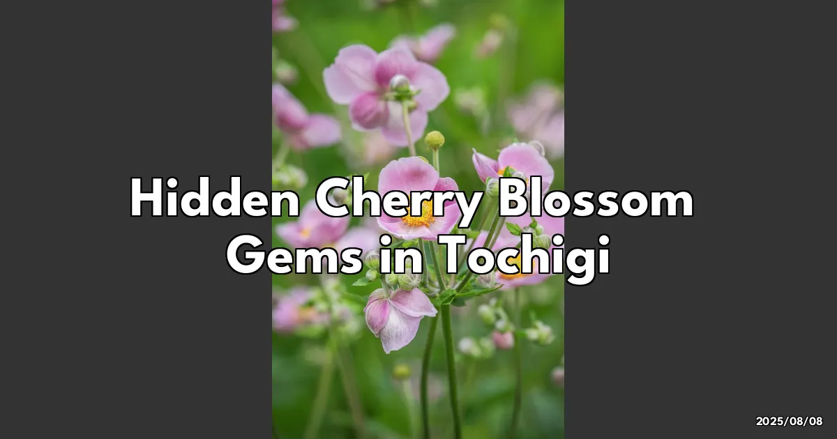 EyeCatchTitle: Blossom Bliss: Discovering Hidden Cherry Blossom Gems in Tochigi!