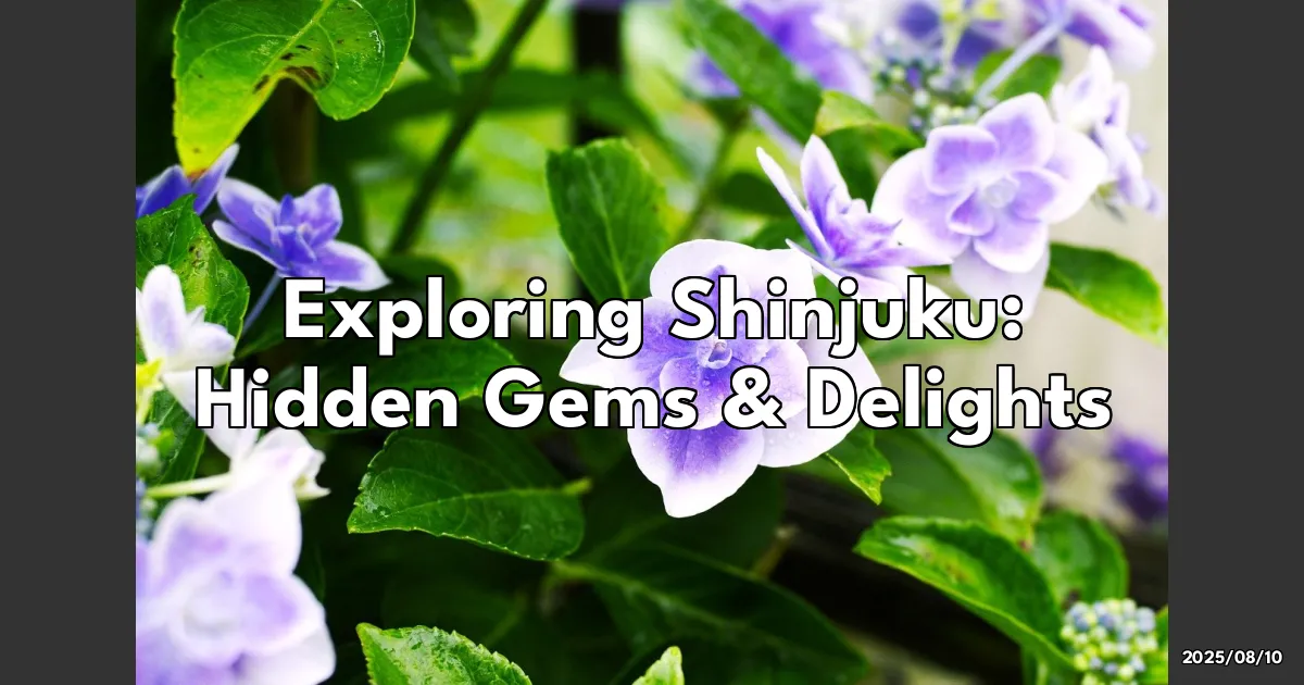 EyeCatchTitle: Discovering Shinjuku: From Hidden Gems to Mouthwatering Delights!