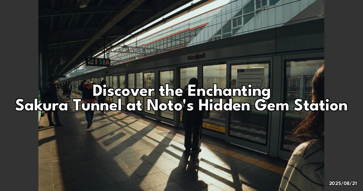 EyeCatchTitle: Discover the Enchanting Sakura Tunnel at Noto's Hidden Gem Station!