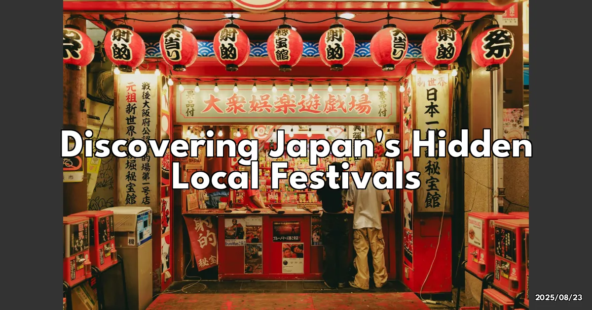 EyeCatchTitle: Stumbling into Japan's Local Festivals: A Journey of Surprise and Delight