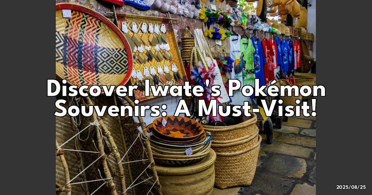 EyeCatchTitle: Discovering Iwate's Adorable Pokémon Souvenirs: A Playful Adventure!