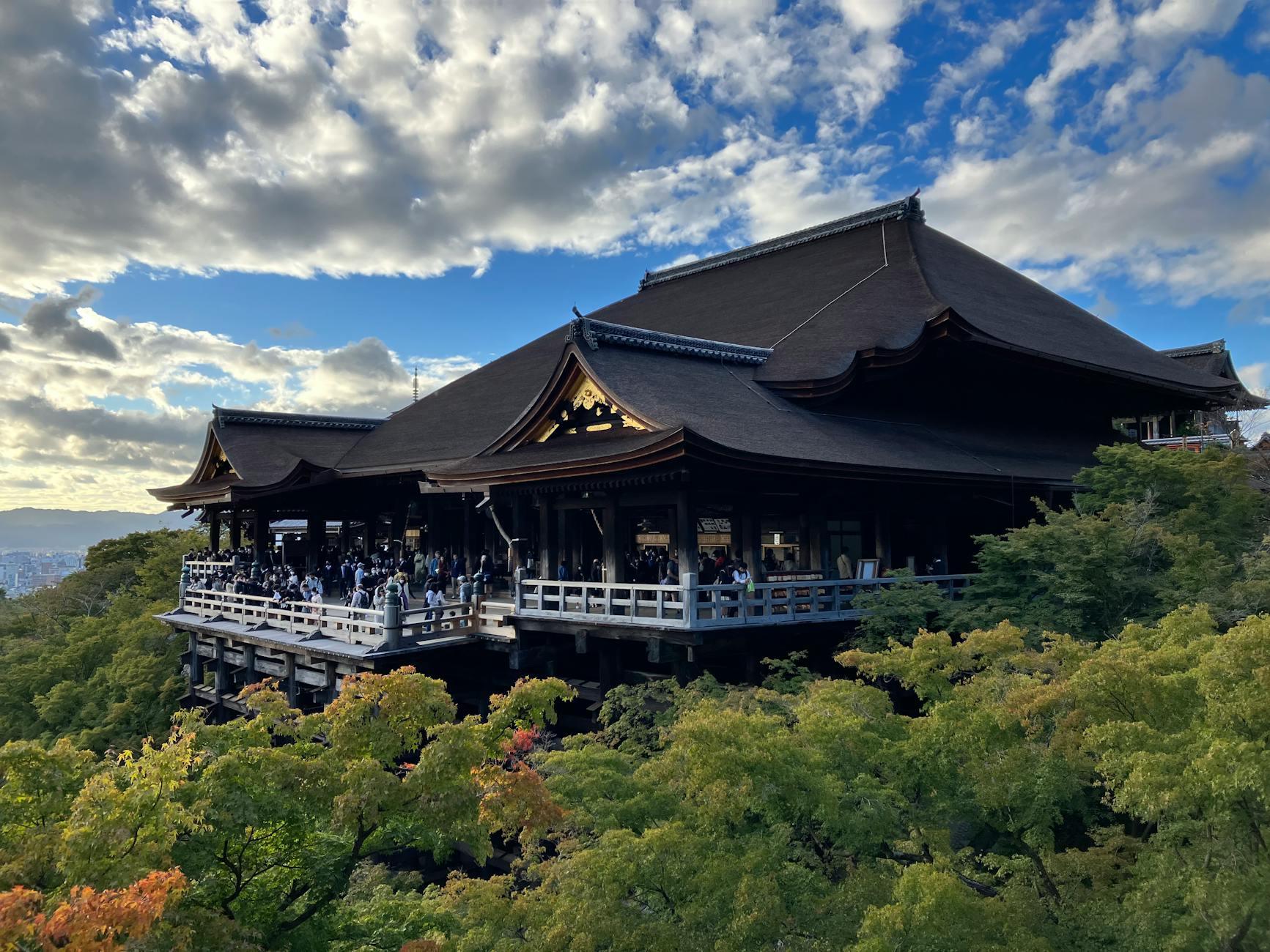 Kyoto autumn, Kiyomizu-dera, Japanese maple