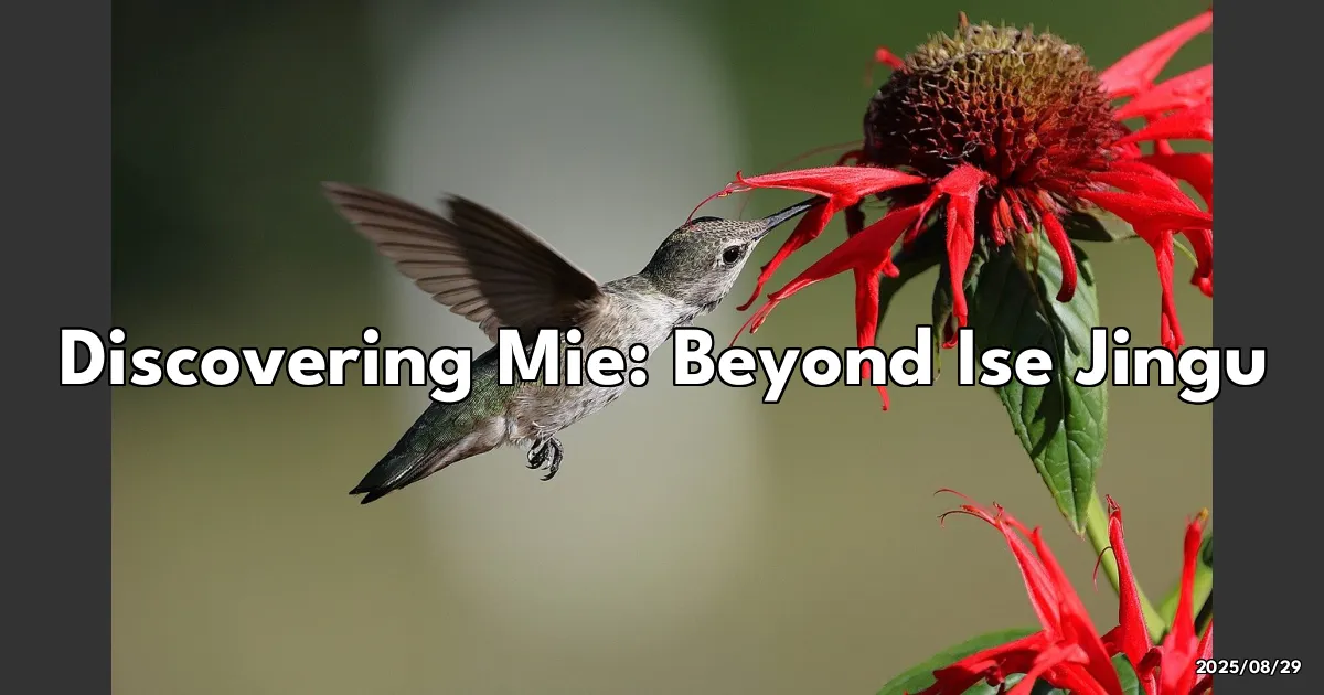 EyeCatchTitle: Discovering Mie: Beyond Ise Jingu - Nature, Food, and Cherry Blossoms Galore!