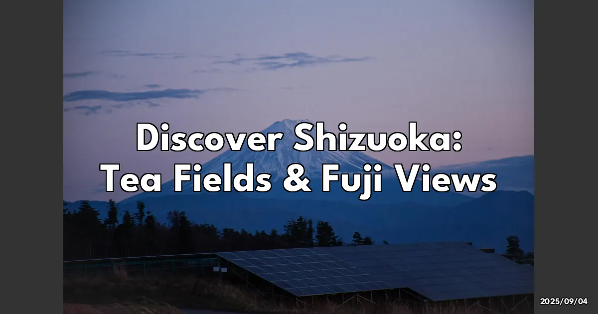 EyeCatchTitle: Discover Shizuoka: My Unexpected Journey Through Tea Fields and Mount Fuji Views