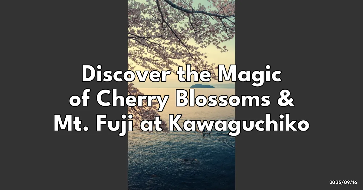 EyeCatchTitle: Chasing Cherry Blossoms & Fuji: My Unforgettable Kawaguchiko Adventure!