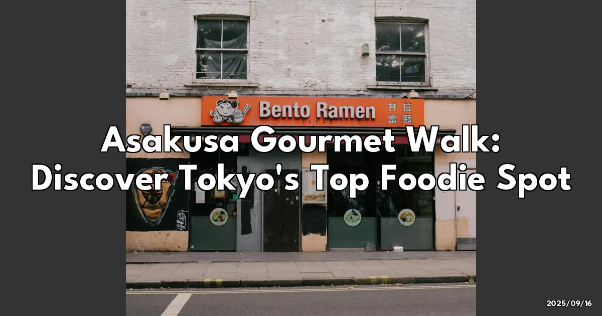 EyeCatchTitle: Walking Through Asakusa's Delicious Streets: A Gourmet Adventure!