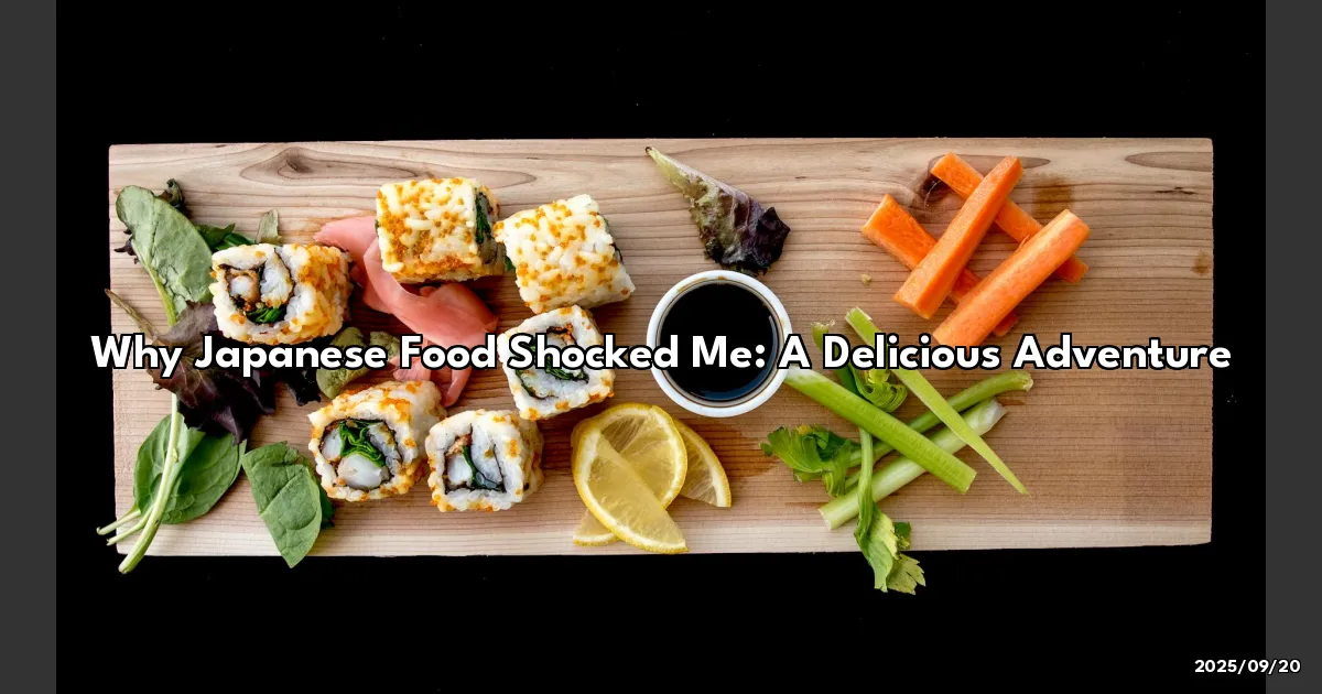 EyeCatchTitle: Why Japanese Food Shocked Me: A Delicious Adventure You Won't Expect!