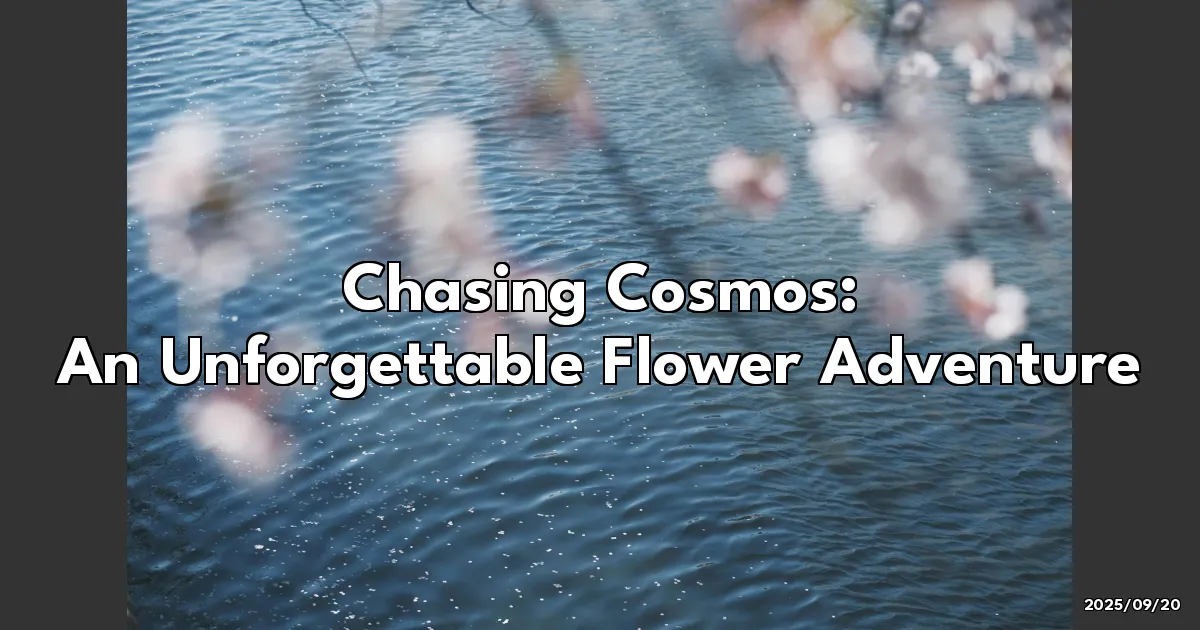 EyeCatchTitle: Chasing Cosmos: An Unforgettable Flower Adventure by Bus!