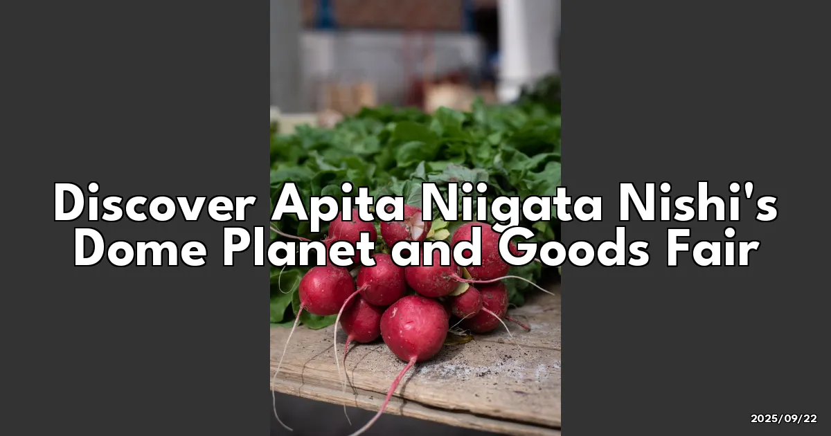 EyeCatchTitle: Why Apita Niigata Nishi's Dome Planet and Local Goods Fair Should Be Your Next Stop!