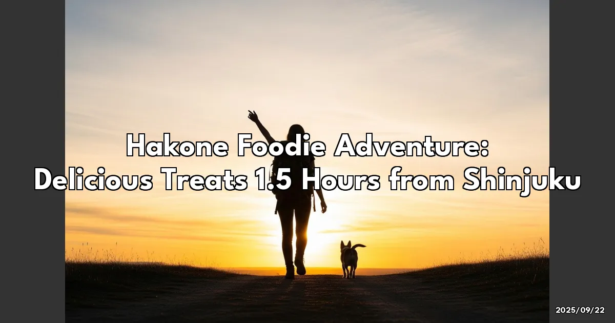 EyeCatchTitle: Hakone Foodie Adventure: A Tasty Journey from Shinjuku!