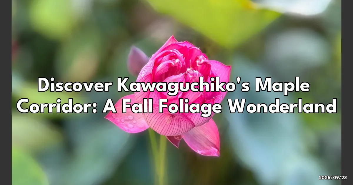 EyeCatchTitle: Falling for Kawaguchiko's Flaming Foliage: A Stroll Through the Maple Corridor