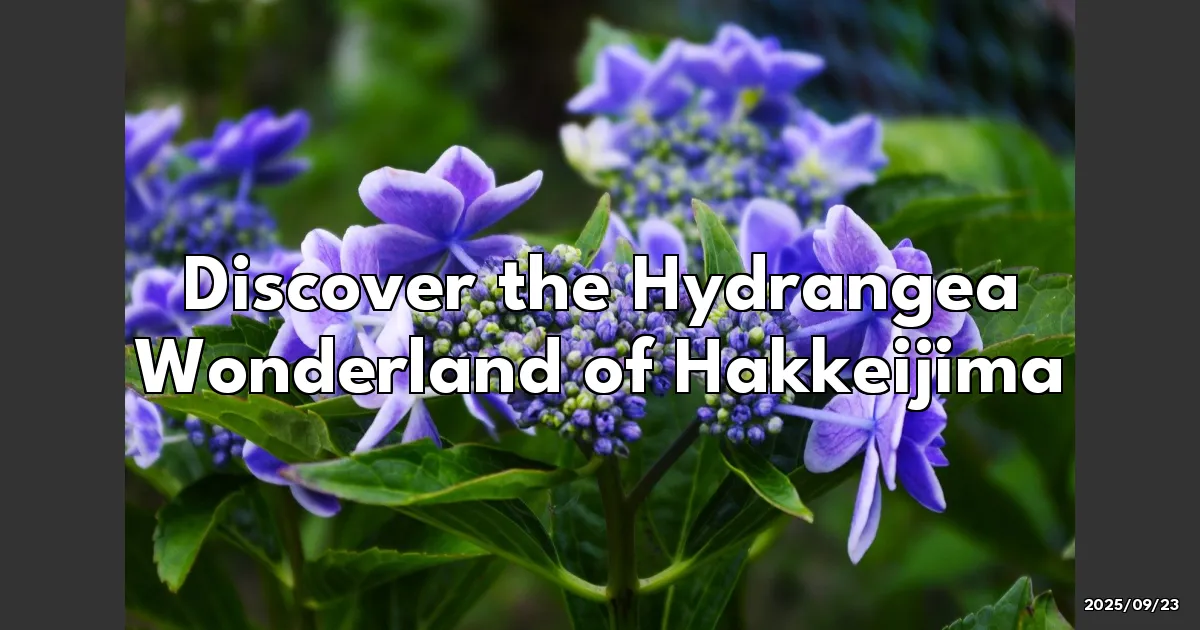 EyeCatchTitle: Exploring Hydrangea Heaven at Yokohama's Hidden Gem, Hakkeijima!