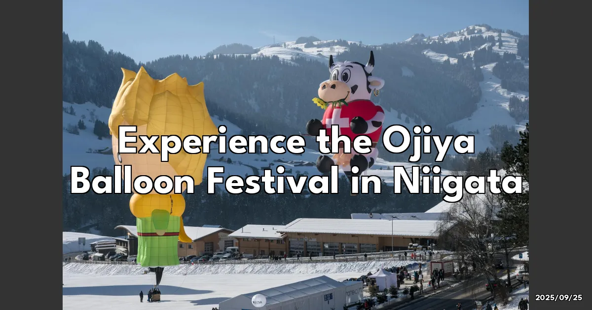 EyeCatchTitle: Soaring Dreams and Snowy Adventures: My Journey to the Ojiya Balloon Festival