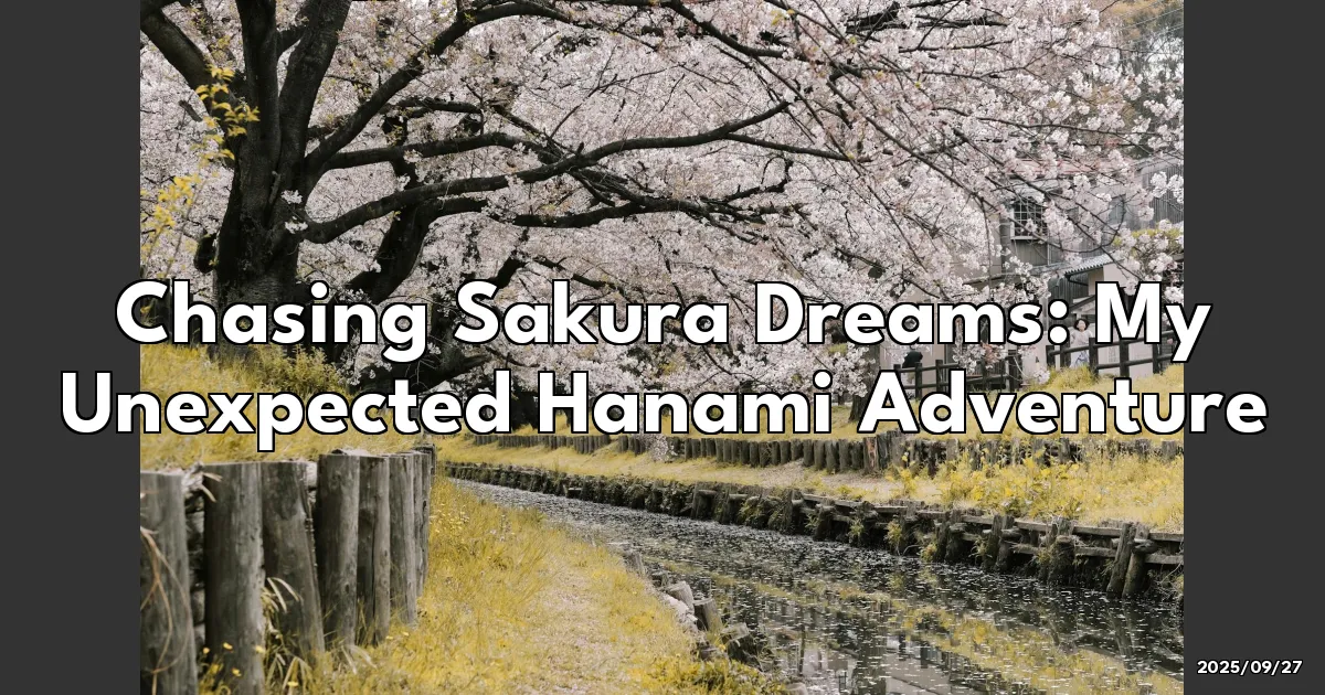 EyeCatchTitle: Chasing Sakura Dreams: My Unexpected Hanami Adventure in Japan