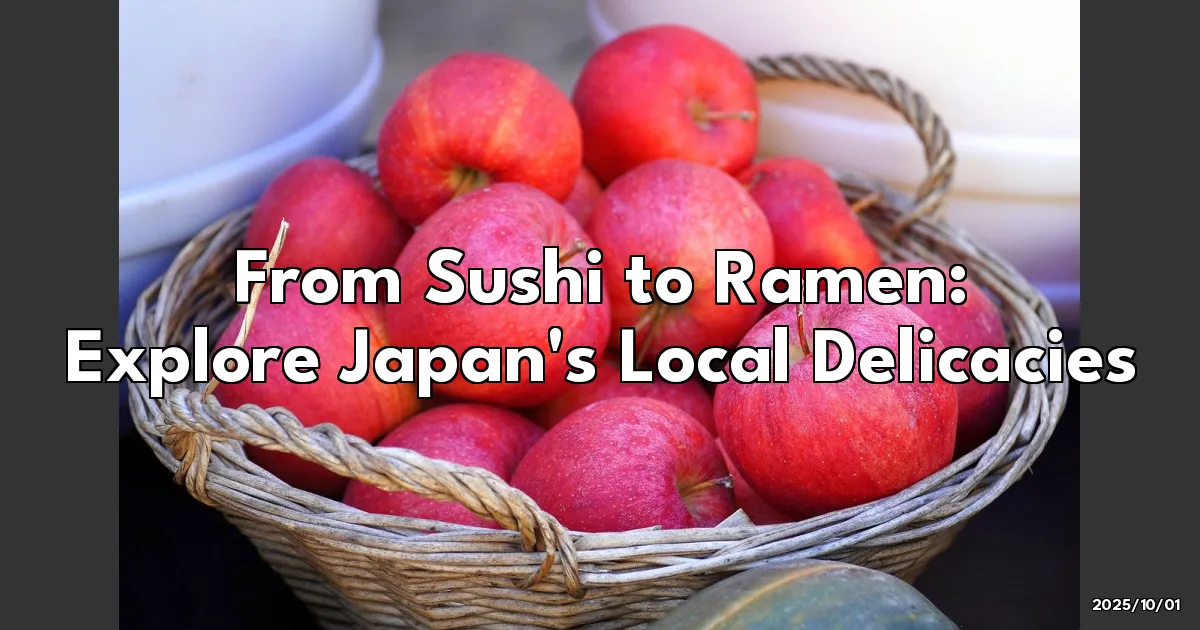 EyeCatchTitle: From Sushi to Ramen: Exploring Japan's Irresistible Local Delicacies!