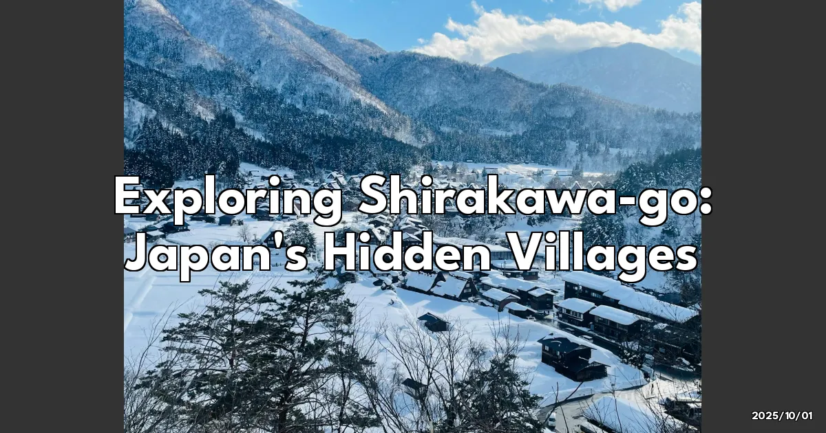 EyeCatchTitle: Wandering Through the Hidden Charms of Shirakawa-go's Remote Villages