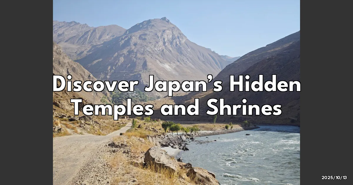 EyeCatchTitle: Unveiling the Mysteries: My Wild Adventure to Japan’s Hidden Temples and Shrines
