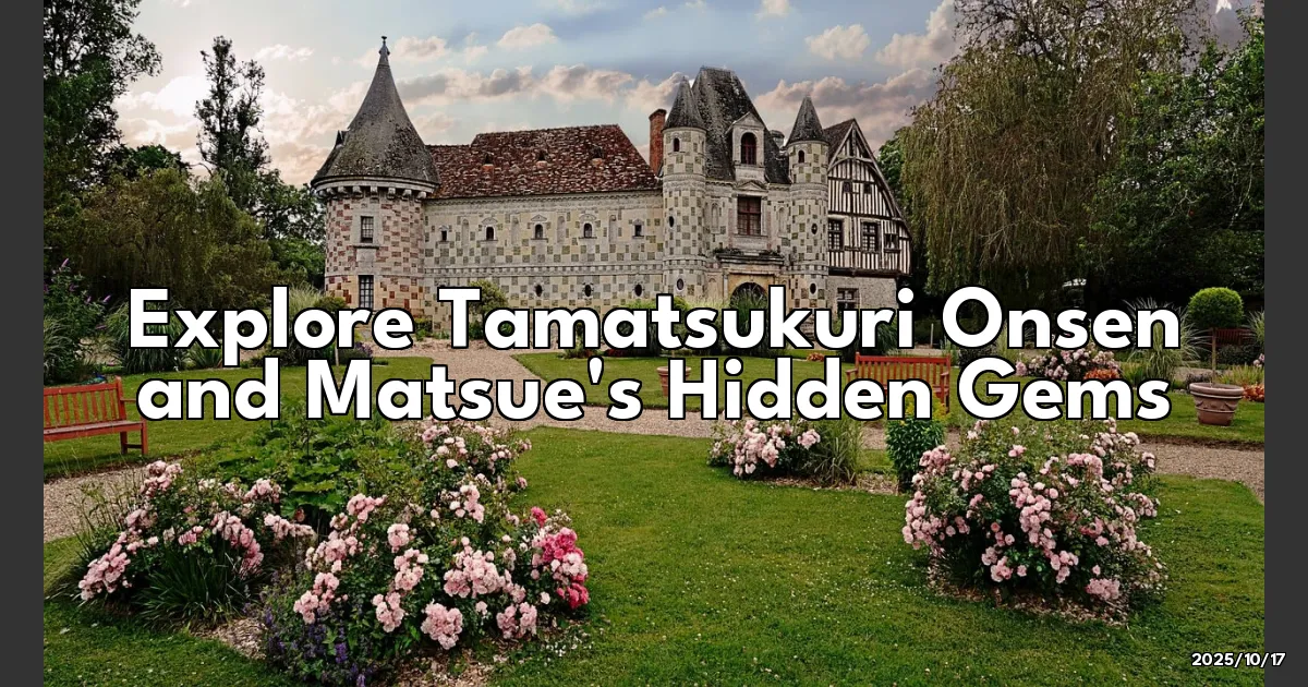 EyeCatchTitle: Discovering Shimane's Secret: Tamatsukuri Onsen and Matsue's Hidden Charms