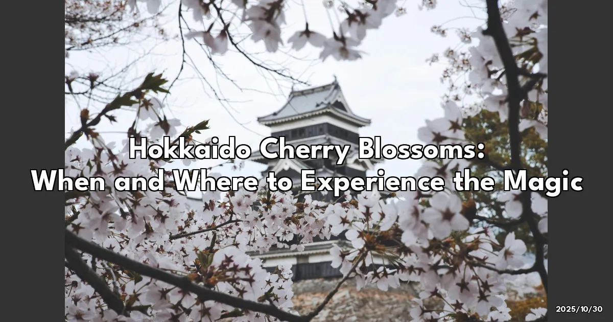 EyeCatchTitle: Chasing Cherry Blossoms in Hokkaido: A Blossoming Adventure You Can't Miss!