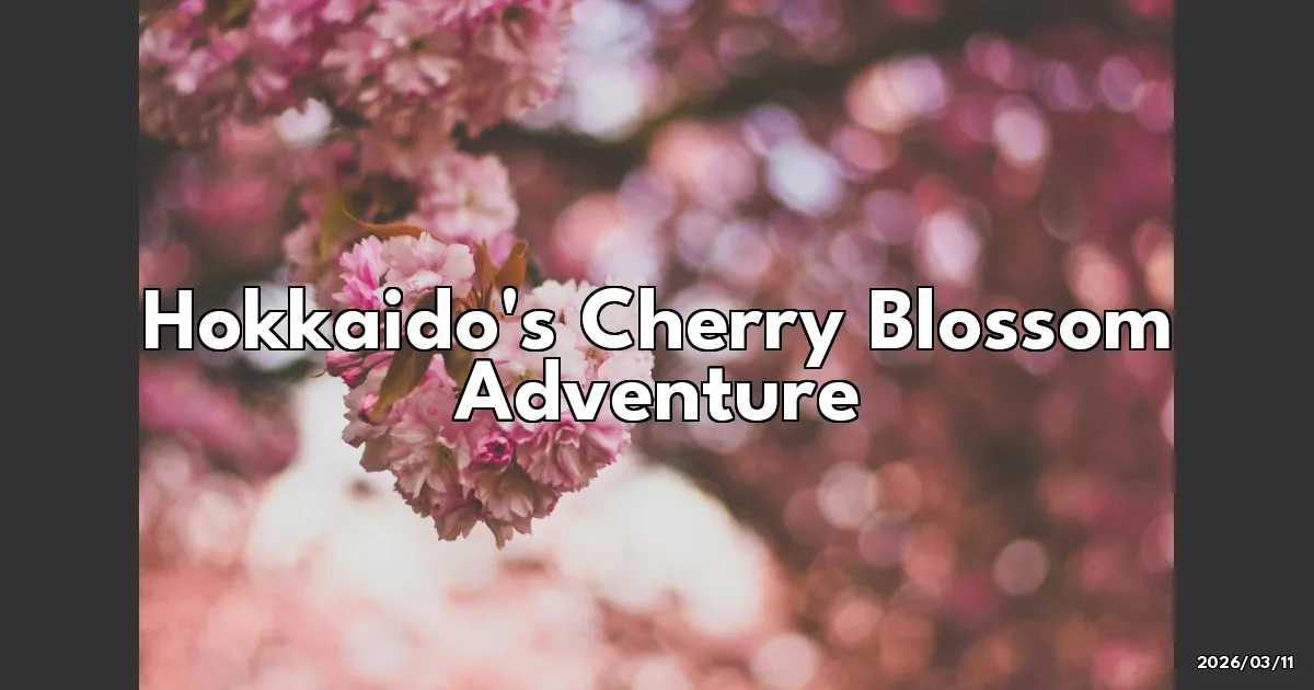EyeCatchTitle: Hokkaido's Hanami Adventure: Cherry Blossoms Like You've Never Seen!
