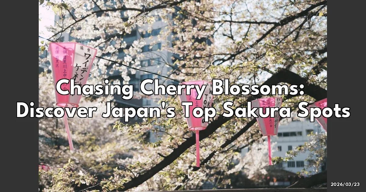 EyeCatchTitle: Chasing Cherry Blossoms: My Unforgettable Spring Adventure in Japan