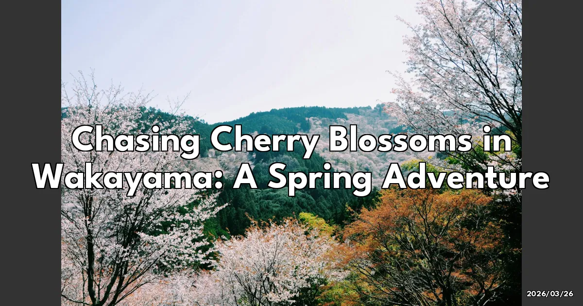 EyeCatchTitle: Chasing Cherry Blossoms in Wakayama: A Spring Adventure