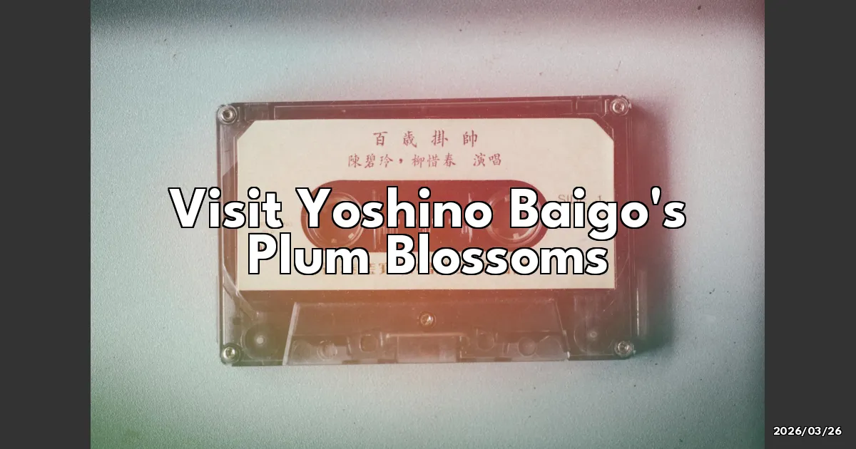 EyeCatchTitle: Must-See Plum Blossoms in Japan: A Final Farewell to Yoshino Baigo