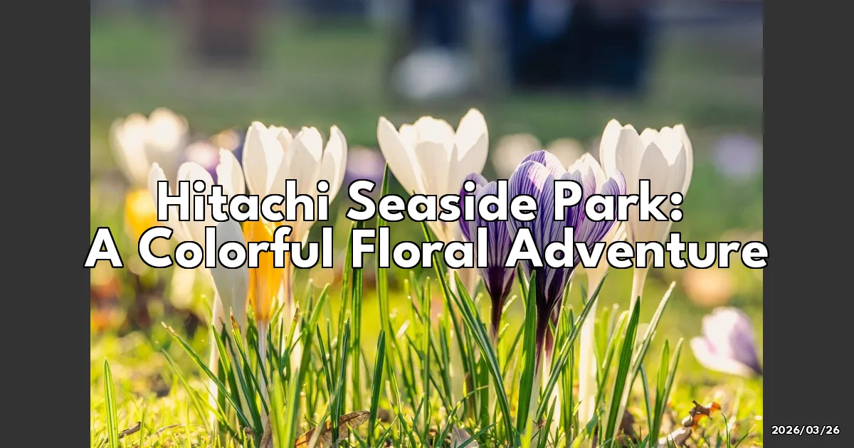 EyeCatchTitle: Discover the Magic of Hitachi Seaside Park: A Floral Wonderland!