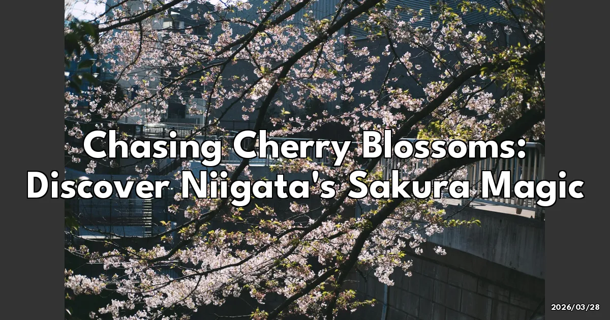 EyeCatchTitle: Chasing Cherry Blossoms: My Niigata Sakura Adventure!