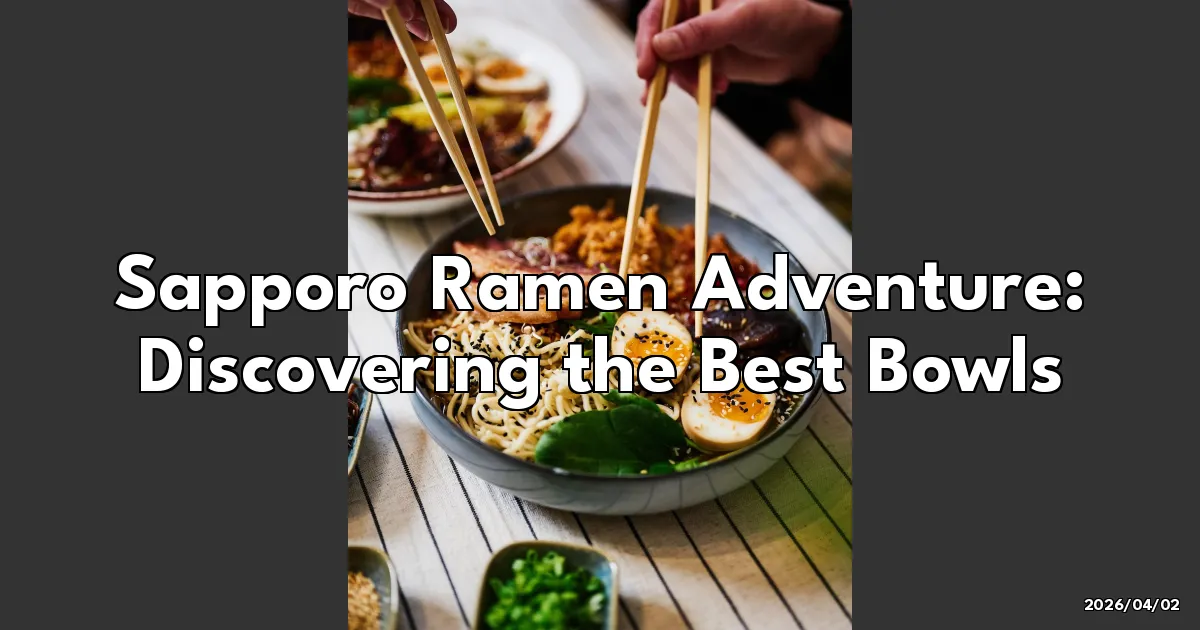 EyeCatchTitle: Sapporo Ramen Adventure: Discovering the Best Bowls in Town!